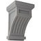 Ekena Millwork 4 1/4"W x 4 1/4"D x 7"H Fluted Wood Vintage Decor Corbel, Pebble Grey CORWD04X04X07FLPG - alternate 1